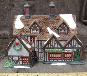 Dept  56 # 5555 Ashbury Inn (Handpainted Porcelain) W/Original Box, Heritage Village Collection, Dicken's Vill