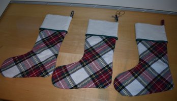 Williams And Sonoma Classic Stewart Tartan Plaid Stockings (3)