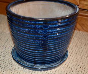 Blue Ceramic Planter