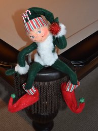 Annalee 2005 Green Candystripe Elf