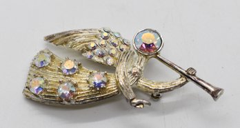 Eisenberg Ice Angel Brooch Pin Aurora Borealis Rhinestones #959
