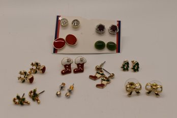 Christmas Holiday Stud Earrings 11 Pairs #970