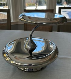 Metal Serving Tray Stand 2 Tier Tiered Plate Cake Cupcake Dessert Bar Display