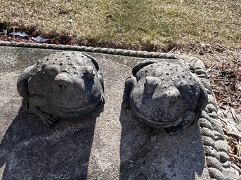 Toad Garden Statue Pair