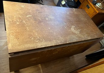 Antique Solid Black Walnut Drop Leaf Dining Table With Supports