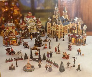 Holiday Expressions 38 PC Porcelain Village Set