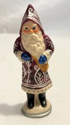 Vaillencourt Purple Belsnickle Chalkware Folk Art 1996
