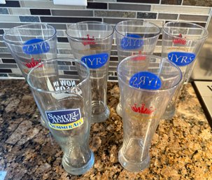 Budweiser Select Ihrs And Samuel Adams Summer Ale Tall Beer Glasses