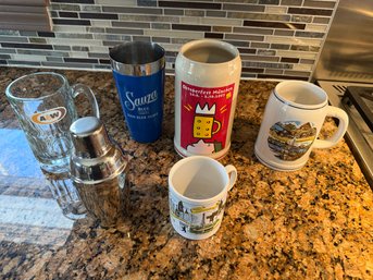 German Beer Stein Lot Munich Octoberfest Mugs And Barware