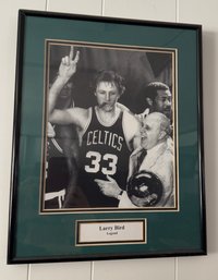 Larry Bird And Red Auerbach Framed Photo