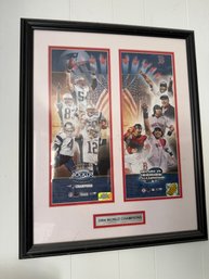 New England Patriots And Red Sox 2004 World Championship Framed Wall Art