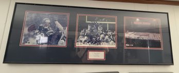 Autographed By  Adam Vinatieri 'snow Bowl' New England Patriots Vs Raiders January 19, 2002 Framed Photos
