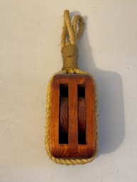 Nautical Wooden Pulley 1 Of 2