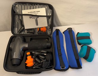 Massage Gun And Ankle Weights