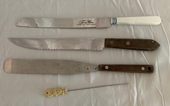 Real Keen Stainless Serrated Knife, Treasure Masters Stainless Knife, Chef Boyardee Cake Tester, Icing Spread