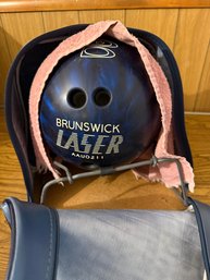 Brunswick Laser Bowling Ball In Case 14 Lbs