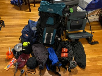 HUGE Camping Lot! GCI Outdoor SitBacker Canoe Seat, Dana Design ArcFlex Stillwater Backpack & More See Content