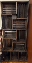 Black Walnut Stained Crate Bookcase