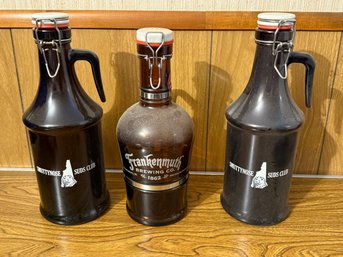 Smuttynose And Frankenmuth Brewing Co Glass Growlers With Hinge Lids