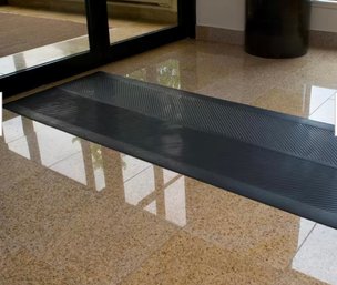 Indoor/Outdoor Black 27 In. X 120 In. Rubber Runner Rug By ClimaTex New In Box