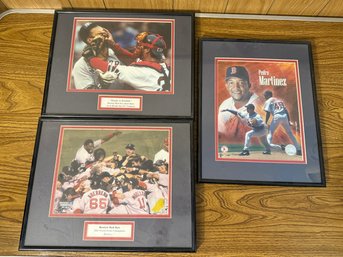 Red Sox 2004 We Believe World Series, Ready To Rumble And Pedro Martinez Framed Photos