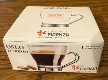 Bormioli Rocco Oslo Espresso Mugs (4) New In Box