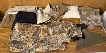 Gunflint Overalls (L) Camo Shirts 2 Long Sleeve, One T-shirt , Colombia, Broner Hat Thermals Hunting Fishing