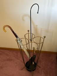 Umbrella Stand With Umbrellas
