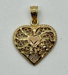 Gorgeous 14K Heart Pendant CR #654