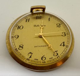 Bella Suisse Wind Up Antimagnetic Gold Tone Pocketwatch #657