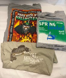 Men's T-shirts XL Hard Rock Cafe San Antonio Halloween, Killington, Old Milwaukee