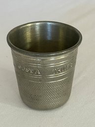 Hoffritz Made In England Large 'just A Thimble Full'shot Glass