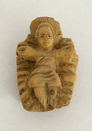 Olive Wood Hand Carved Baby Jesus Nativity