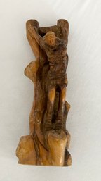 Olive Wood Crucified Jesus On A Tree