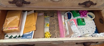 Contents Of Drawer Mailing Envelopes, Tape, Doilies, Bags, Etc