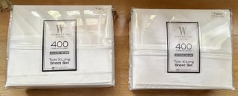 Wamsutta 400 Thread Count Twin X-long Sheet Sets (2) New
