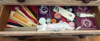 Drawer Contents Lot Of Candles