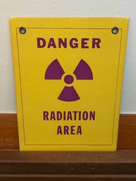 Danger Radiation Area Cardboard Sign