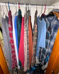 Hall Closet Of Men's Clothes