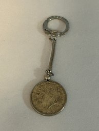1964 Kennedy 90% Silver Half Dollar Keychain #608