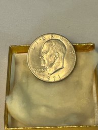 1971 Eisenhower One Dollar Silver Coin #609