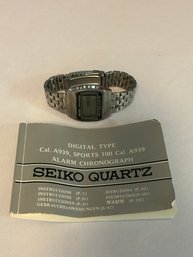 Seiko Quartz DIGITAL TYPE Cal. A939, SPORTS 100 Cal. A939 ALARM CHRONOGRAPH #610