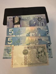 Canadian And Italian Money