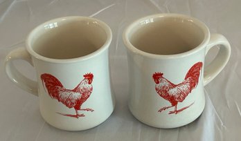 Pair Of Rooster Mugs
