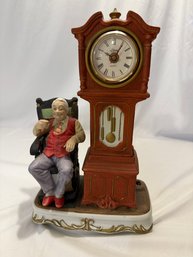 Melody In Motion Grandfathers Clock Hand Made Porcelain
