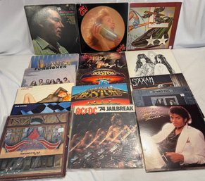 Vinyl Records ACDC '74 Jailbreak, Boston, Foreigner, Boston, Kiss, Aerosmith, Cars X4, Styx, Thriller,  &.more