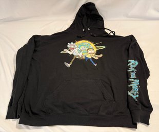 Rick And Morty Black Hooded Sweatshirt 2XL