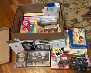 Large Box Of Unused Greeting Cards For All Occasions, Holidays, Stationary, Envelopes