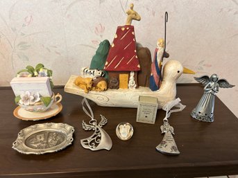 Noah's Ark Sculpture, Angel Figurines And Worry Stone, Scriptural Promise Box Tea Cup, Little Guardian Angel