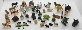 Large Collection Of Miniature Animals Some Ceramic Some Resin Plastic #696